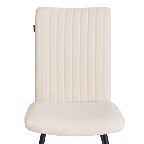 Стул обеденный Monte Carlo TREND, флок , молочный/черный, 4, 49х51х93 см фото № 6