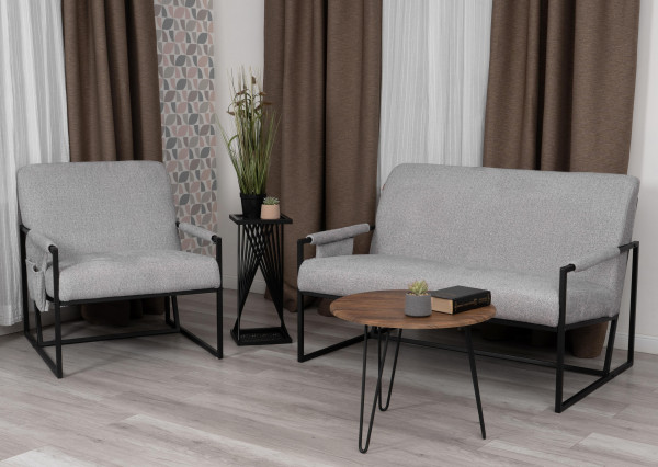 Кресло Charli LUX/Чарли Люкс велюр/букле, VT shape silver, 70х80х82 см фото № 12