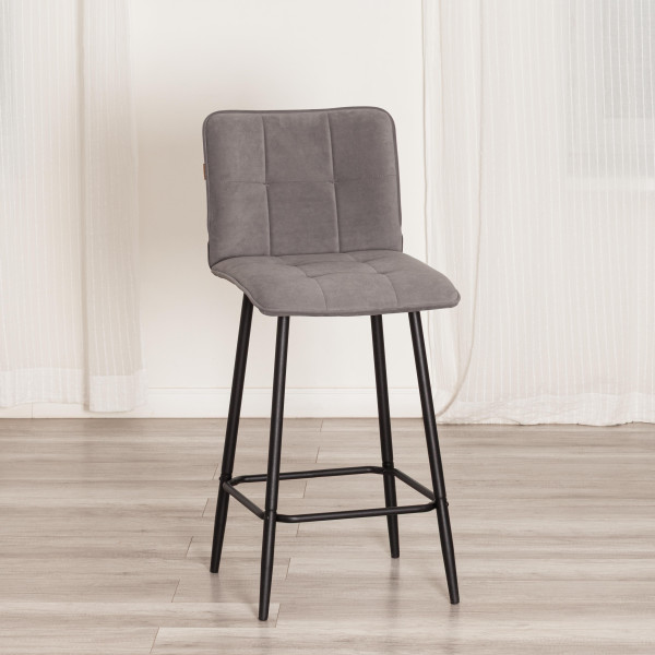 Полубарный стул  Bari/Бари велюр, серый, 29, 42х55х99 см фото № 14