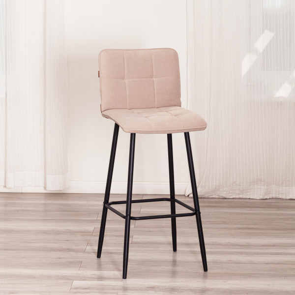 Барный стул  Bari/Бари велюр, бежевый, 7, 45х56х110 см фото № 15