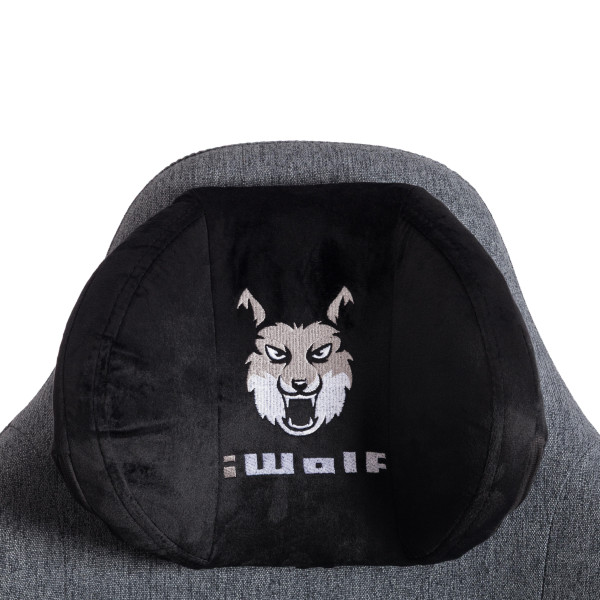 Кресло iWolf ткань, черный/серый фото № 13