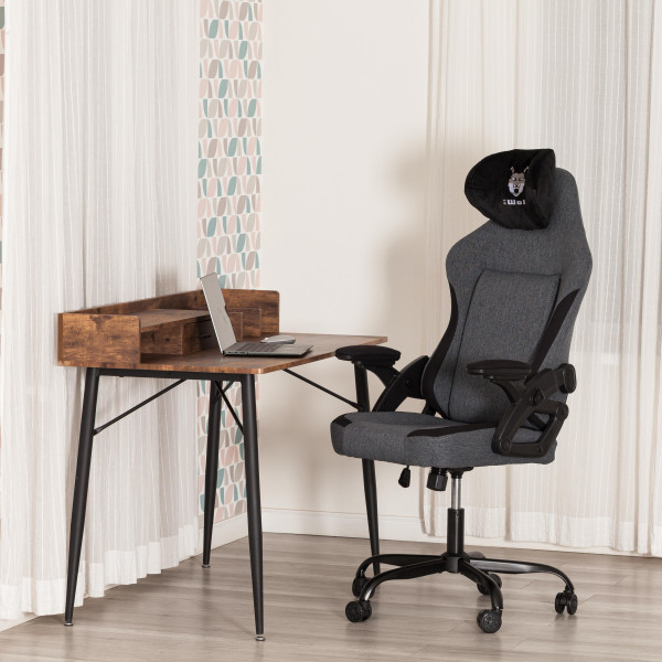 Кресло iWolf ткань, черный/серый фото № 19