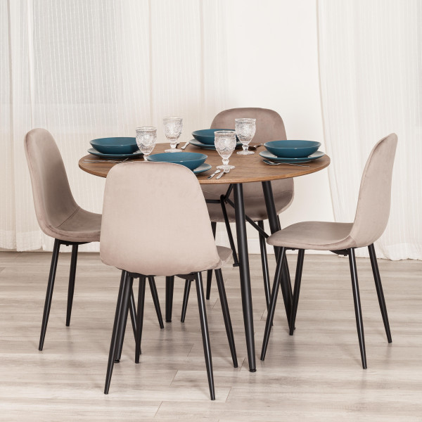 Стул BREEZE (mod. 4724) Велюр/металл , 44 х 53 х 87 см, Coffee (кофейный) HLR9 / черный фото № 12