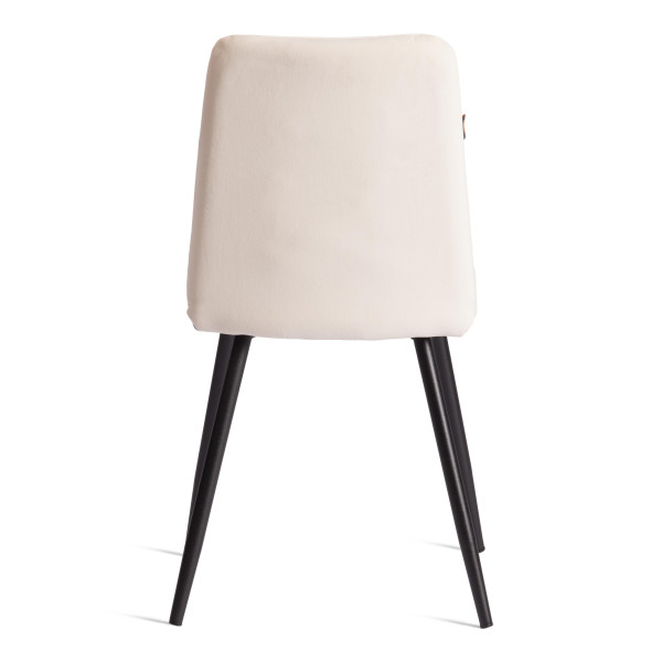 Стул обеденный Asti TREND, флок , молочный/черный, 4, 47х54х86 см фото № 4