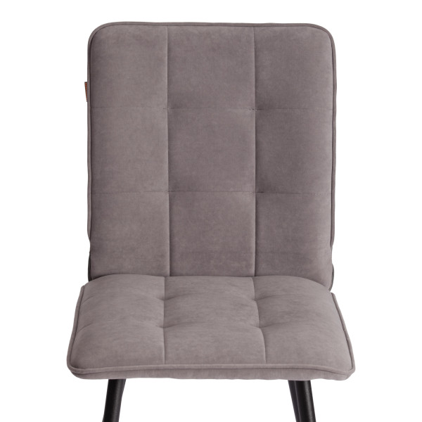 Стул обеденный Bari LT, флок , серый/черный, 29, 41х55х89 см фото № 6