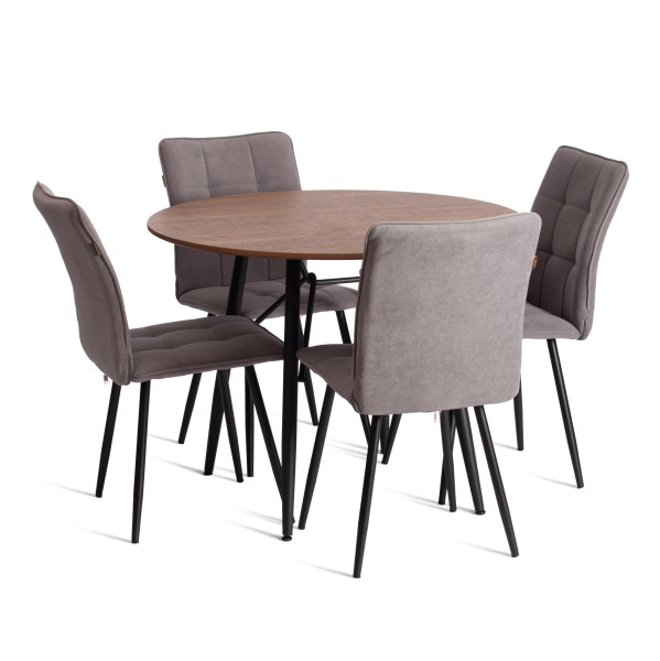 Стул обеденный Bari LT, флок , серый/черный, 29, 41х55х89 см фото № 10