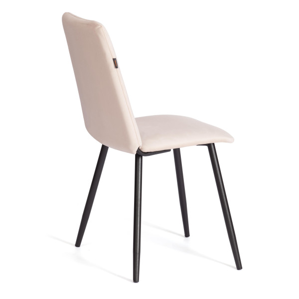 Стул обеденный Asti TREND, флок , бежевый/черный, 7, 47х54х86 см фото № 3