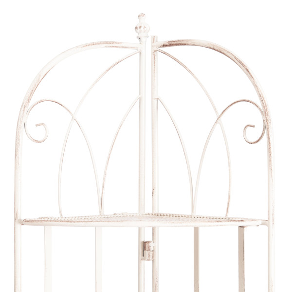 Этажерка угловая Secret De Maison Nicole (PL08-10338) стальной сплав, античный белый, 48х33х159 см фото № 4