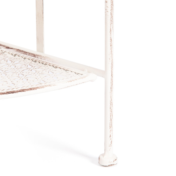 Этажерка угловая Secret De Maison Nicole (PL08-10338) стальной сплав, античный белый, 48х33х159 см фото № 6