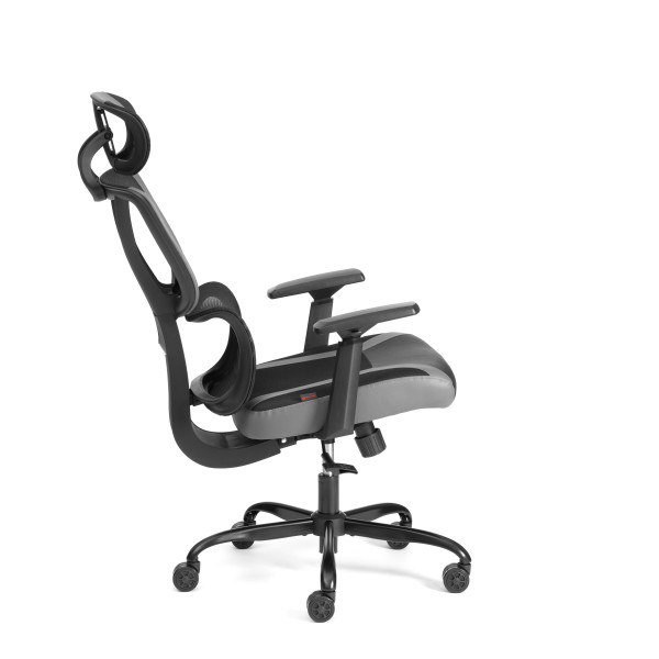 Кресло iCobra ткань / иск. кожа, черный / серый фото № 6