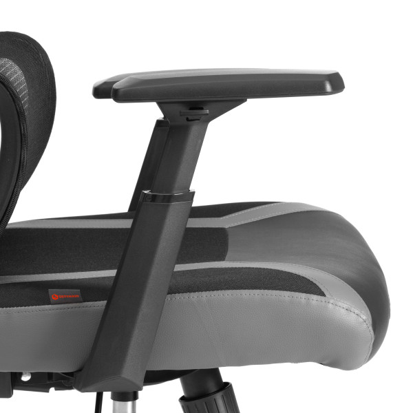 Кресло iCobra ткань / иск. кожа, черный / серый фото № 19