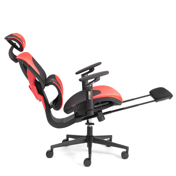 Кресло KingCobra иск. кожа / сетка, черный / красный фото № 6