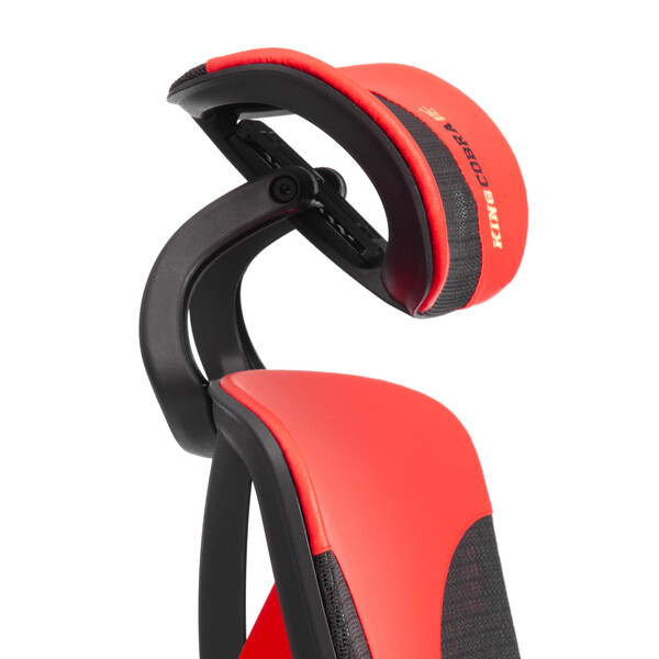 Кресло KingCobra иск. кожа / сетка, черный / красный фото № 15