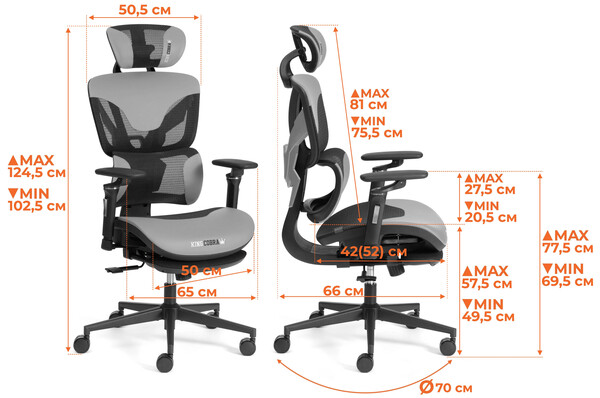 Кресло KingCobra иск. кожа / сетка, черный / красный фото № 25