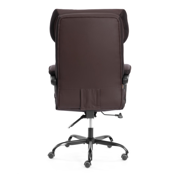 Кресло Chief metalBL  кож/зам/ткань, коричневый/коричневый стеганный, 36-36/36-36 стеганный/TW-24 фото № 5