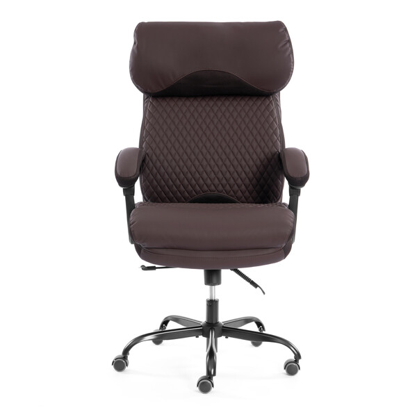 Кресло Chief metalBL  кож/зам/ткань, коричневый/коричневый стеганный, 36-36/36-36 стеганный/TW-24 фото № 6