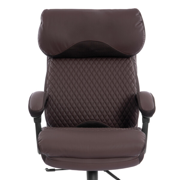Кресло Chief metalBL  кож/зам/ткань, коричневый/коричневый стеганный, 36-36/36-36 стеганный/TW-24 фото № 7