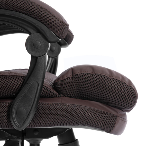 Кресло Chief metalBL  кож/зам/ткань, коричневый/коричневый стеганный, 36-36/36-36 стеганный/TW-24 фото № 10