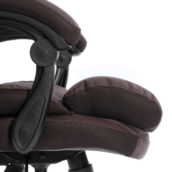 Кресло Chief metalBL  кож/зам/ткань, коричневый/коричневый стеганный, 36-36/36-36 стеганный/TW-24 фото № 10