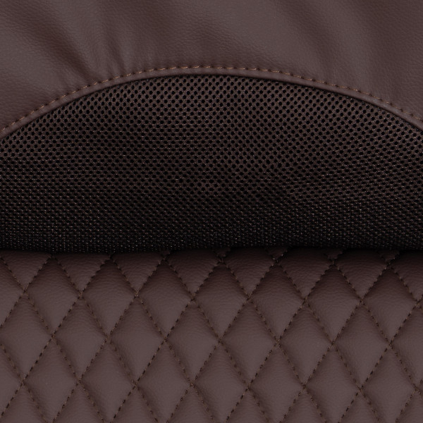 Кресло Chief metalBL  кож/зам/ткань, коричневый/коричневый стеганный, 36-36/36-36 стеганный/TW-24 фото № 11