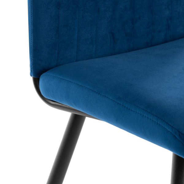 Стул обеденный Monte Carlo TREND, велюр, Blue (синий), 49х51х93 см фото № 7