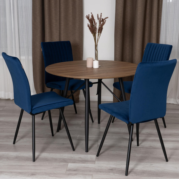 Стул обеденный Monte Carlo TREND, велюр, Blue (синий), 49х51х93 см фото № 16