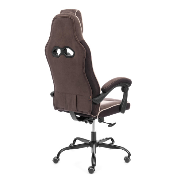 Кресло Arena metalBL велюр, коричневый/бежевый, 6/7 фото № 4