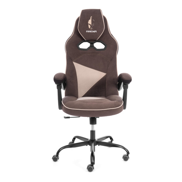 Кресло Arena metalBL велюр, коричневый/бежевый, 6/7 фото № 6