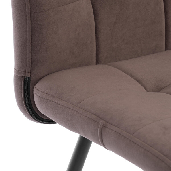 Стул обеденный Medeo велюр, коричневый, 6, 47х56х89 фото № 7