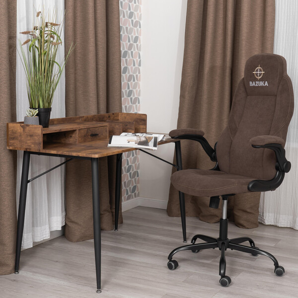 Кресло BAZUKA metalBL велюр, коричневый, 6 фото № 15