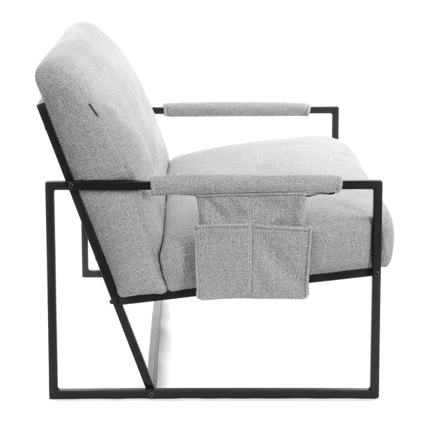 Диван Charli LUX/Чарли Люкс велюр/букле, VT shape silver фото № 2