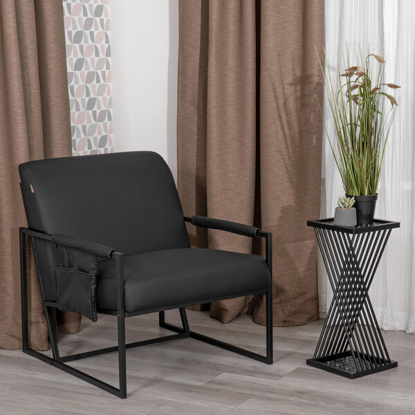 Кресло Charli LUX/Чарли Люкс экокожа , Sharp Чёрный, 70х80х82 см фото № 12