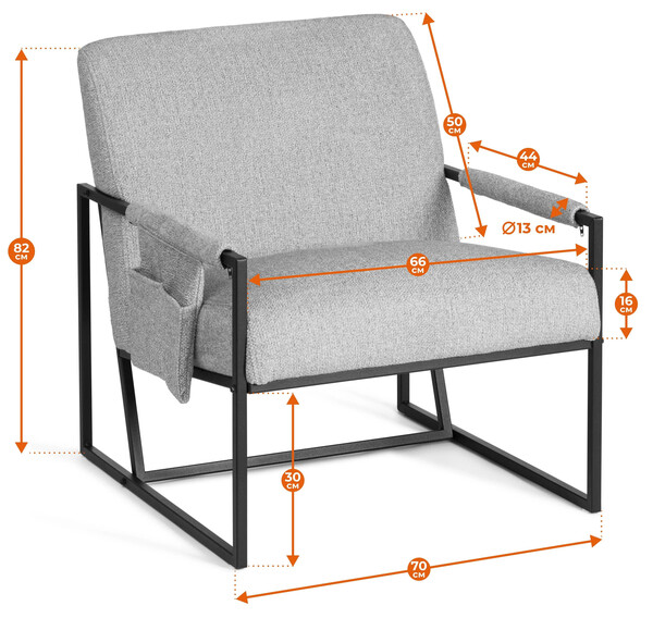 Кресло Charli LUX/Чарли Люкс экокожа , Sharp Чёрный, 70х80х82 см фото № 13