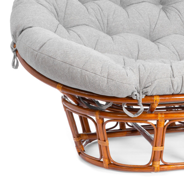 Диван MAMASAN/МАМАСАН 23/02 W /с подушкой/ 169х102х80 см, Cognac (коньяк), матрац 182х119 см, ткань серо-бежевая 3М 16/2 фото № 5