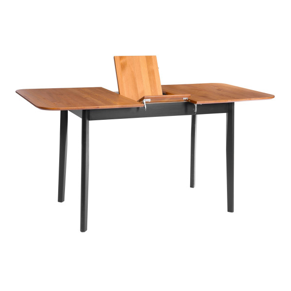 Стол Соната Люкс раздвижной/Sonata Lux extension table, 120х75х73 см массив сосны, антик/чёрный, 120-(150)х75х73 см фото № 3