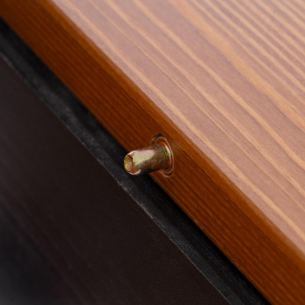 Стол Соната Люкс раздвижной/Sonata Lux extension table, 120х75х73 см массив сосны, антик/чёрный, 120-(150)х75х73 см фото № 12