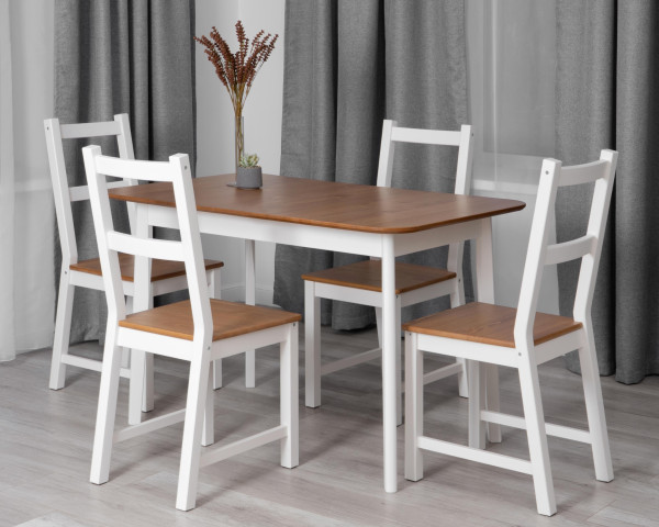 Стол Соната Люкс/ Sonata Lux table, 120х75х73 см массив сосны, антик/белый, 120х75х73 см фото № 7