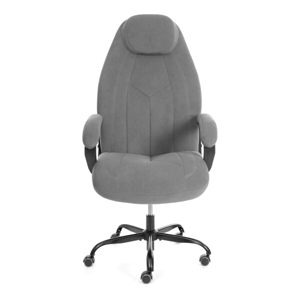 Кресло Boss metalBL велюр, серый, 29 фото № 6