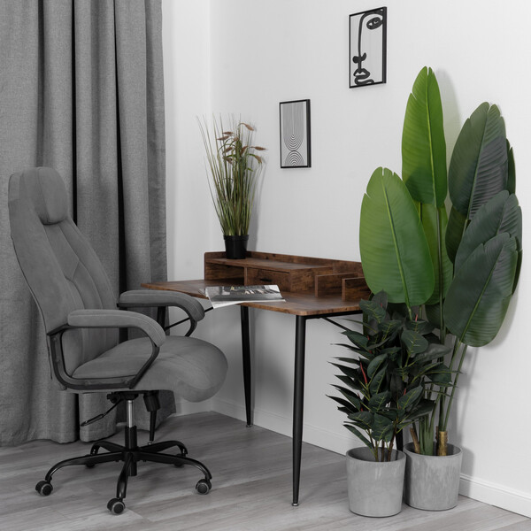 Кресло Boss metalBL велюр, серый, 29 фото № 15