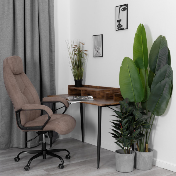 Кресло Boss metalBL ткань, светло-коричневый, KUB 03 фото № 15