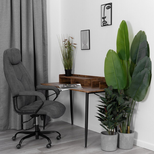 Кресло Boss metalBL ткань, серый, KUB 05 фото № 15