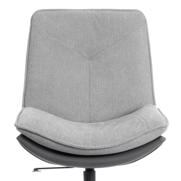 Кресло лаунж Cosmo велюр/букле (HYP)/Экокожа, светло-серый/графит фото № 7