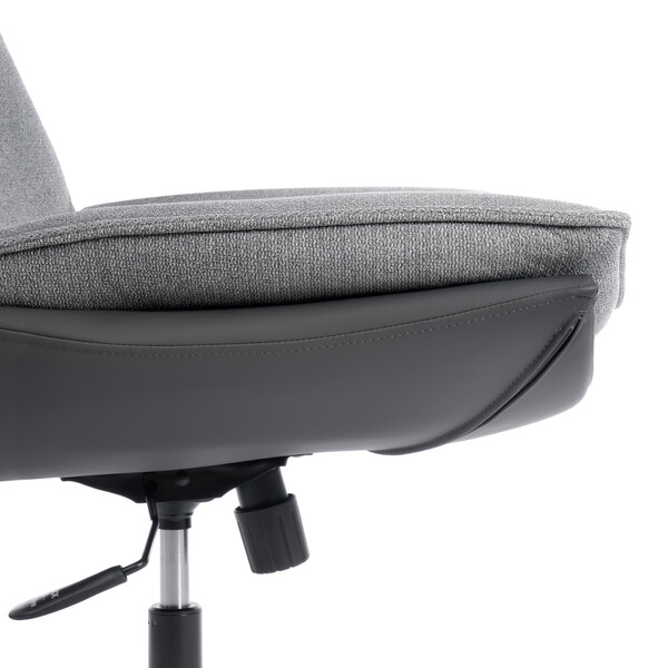 Кресло лаунж Cosmo велюр/букле (HYP)/Экокожа, светло-серый/графит фото № 12