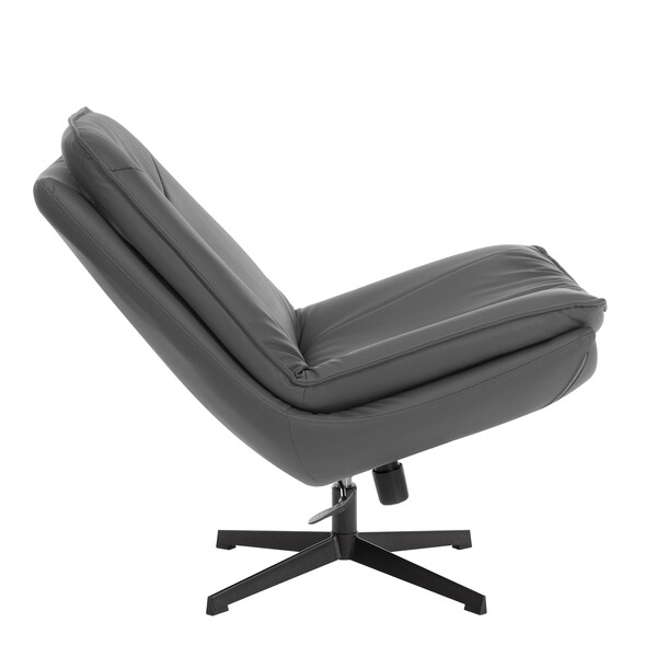 Кресло лаунж Cosmo экокожа, графит фото № 3