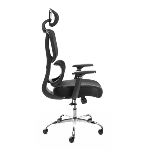 Кресло Mesh-12HR ткань, черный фото № 2