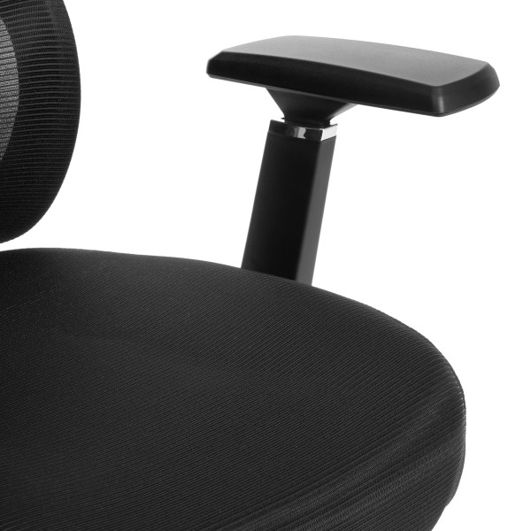 Кресло Mesh-12HR ткань, черный фото № 8