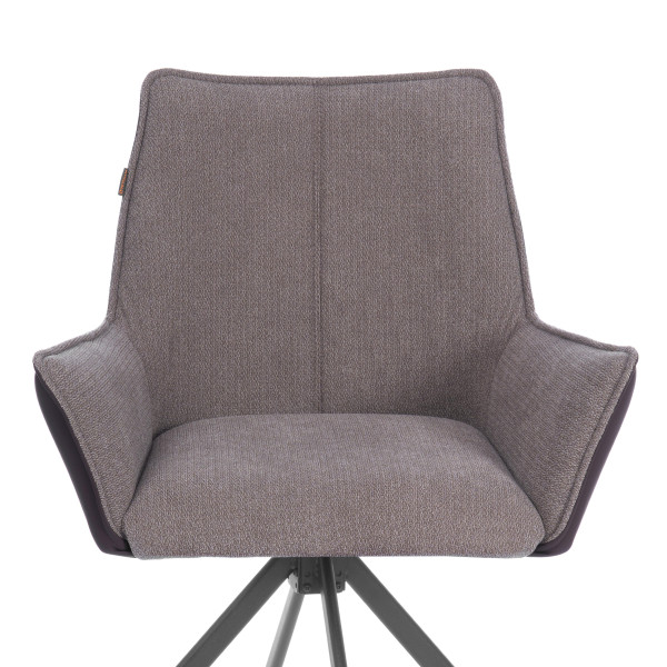 Кресло Murano/Мурано опора 360, велюр/букле (HYP)/Экокожа, бежевый/коричневый фото № 6