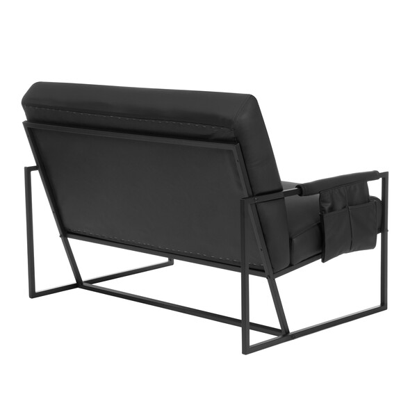 Диван Charli LUX/Чарли Люкс экокожа , Sharp Чёрный фото № 3