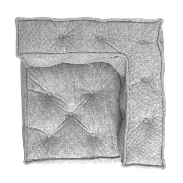 Модуль мягкий угловой Miracle велюр/букле, VT shape silver, 82x81x24 см фото № 5