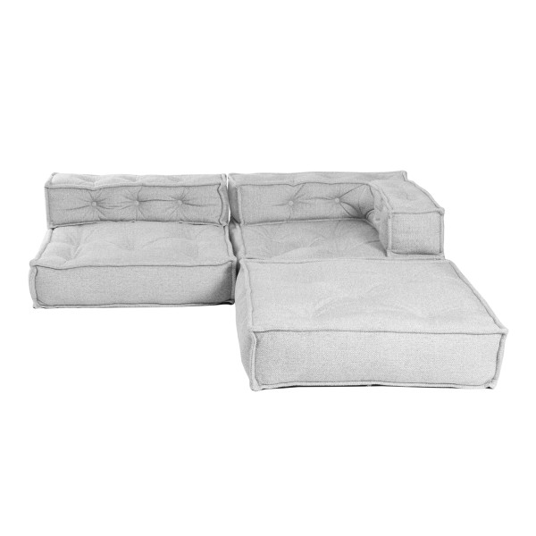 Модуль мягкий угловой Miracle велюр/букле, VT shape silver, 82x81x24 см фото № 14